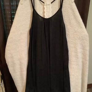 Green Envelope Black shift dress, size XL